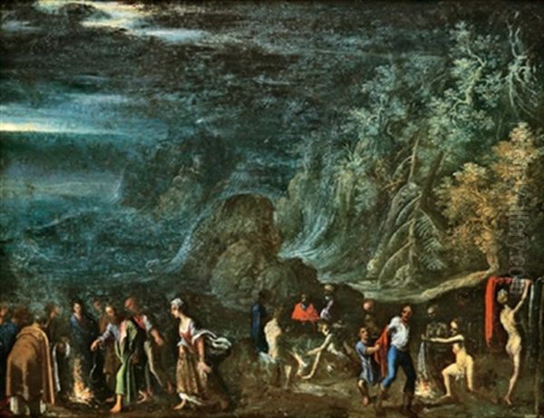 Der Heilige Paulus In Malta Oil Painting by Adam Elsheimer