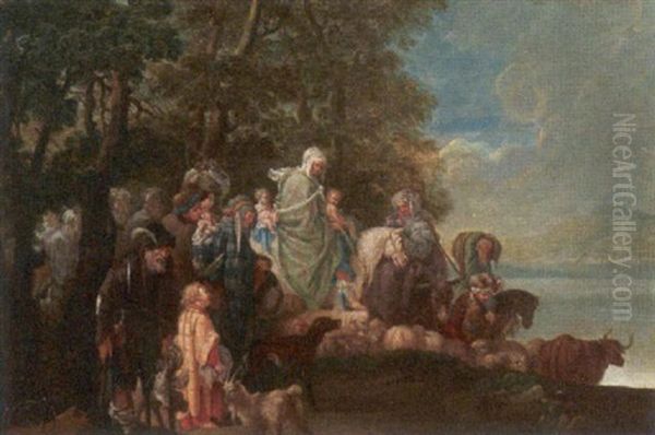 Der Auszug Der Israeliten Aus Agypten Oil Painting by Adam Elsheimer