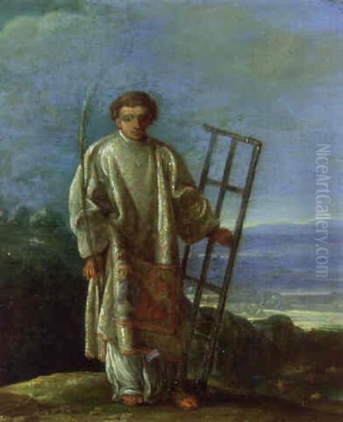 Saint Lawrence Oil Painting by Adam Elsheimer