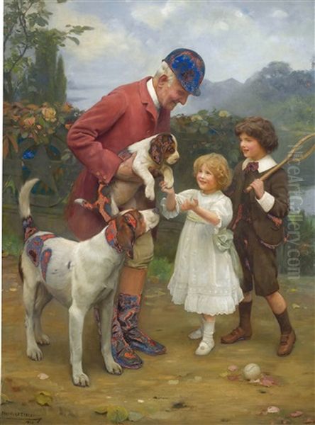 Pick Of The Litter Oil Painting by Arthur John Elsley