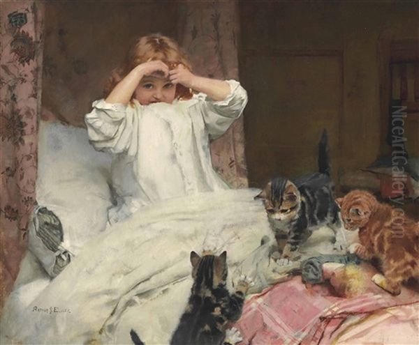 Surprised Oil Painting by Arthur John Elsley