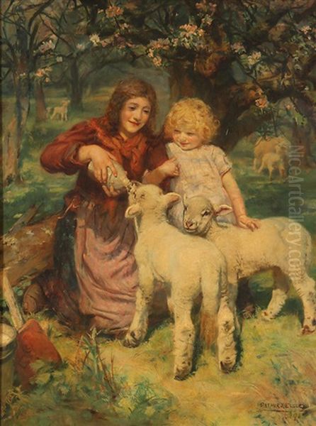 The Foster Mother Oil Painting by Arthur John Elsley