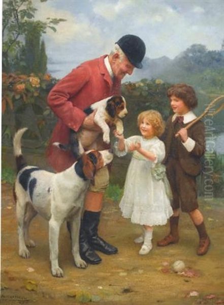 Pick Of The Litter Oil Painting by Arthur John Elsley