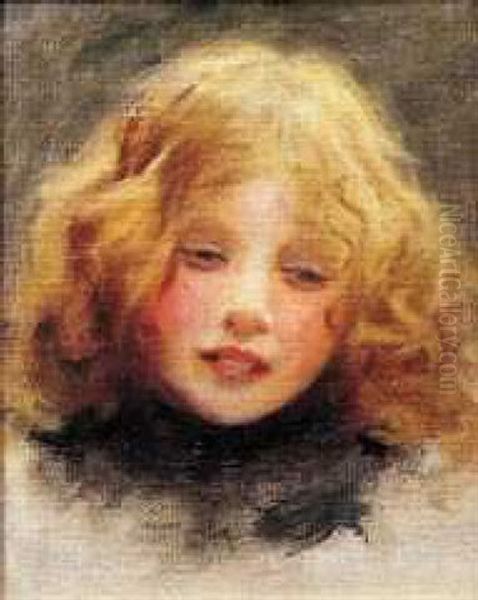 A Young Girl Oil Painting by Arthur John Elsley