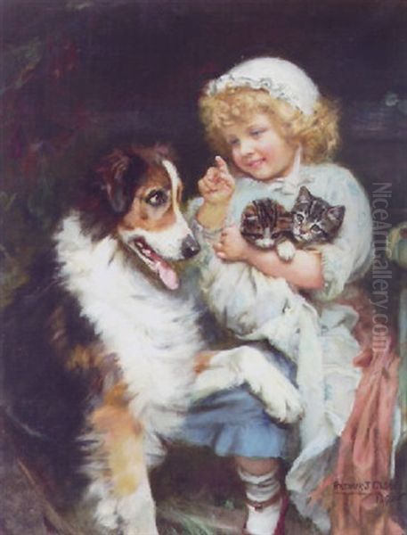 You Must Not Touch! Oil Painting by Arthur John Elsley