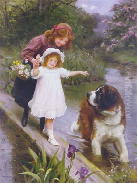 Little Sister Oil Painting by Arthur John Elsley