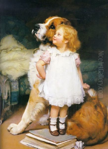 I'se Biggest! Oil Painting by Arthur John Elsley