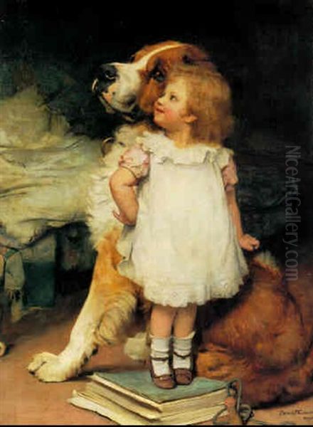 I'se Biggest! Oil Painting by Arthur John Elsley