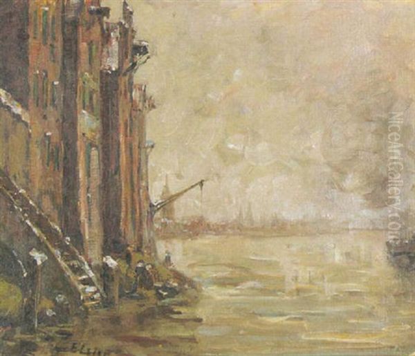 Packhauser (an Der Weser) Oil Painting by Toni Elster