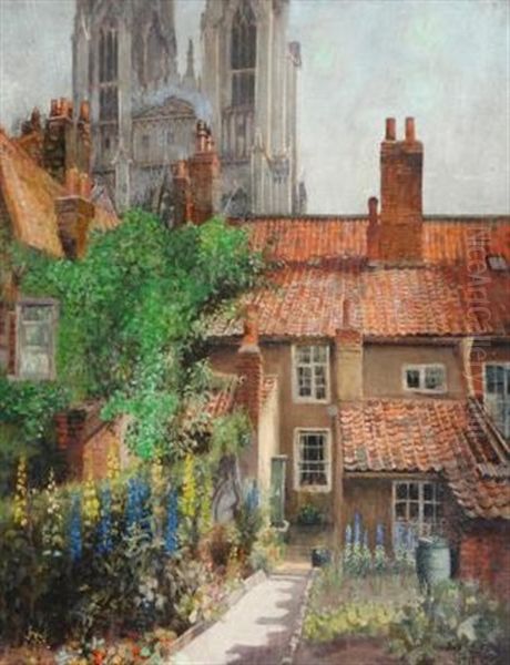 View Of Beverley Minster Oil Painting by Mary Dawson (Bishop) Elwell