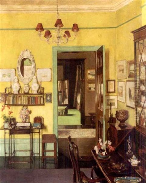 The Yellow Interior Oil Painting by Mary Dawson (Bishop) Elwell