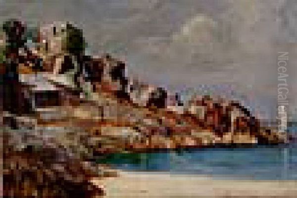 St. Ives Oil Painting by Frank Lewis Emanuel