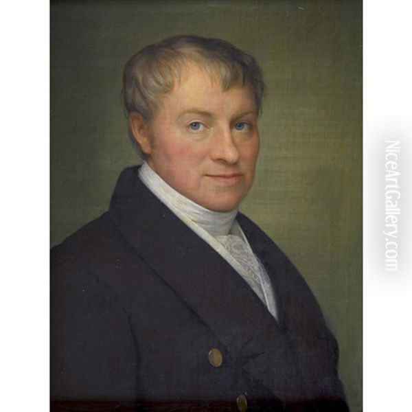 Jakob Gottfried Duncker (landrichter, 1769-1829) Oil Painting by August von der Embde