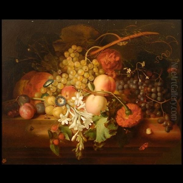 Floral Still Life In Dutch Manner Oil Painting by Honerine Emeric