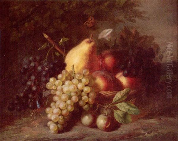 Still Lif Eof Fruit Oil Painting by Honerine Emeric