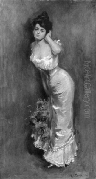 An Elegant Lady Oil Painting by Charles Chase Emerson