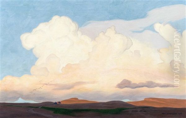 Die Grosse Wolke Oil Painting by Hans Emmenegger