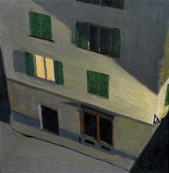 Haus, Von Oben Gesehen Ii Oil Painting by Hans Emmenegger