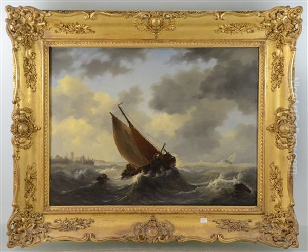 Marine Oil Painting by Govert Van Emmerik