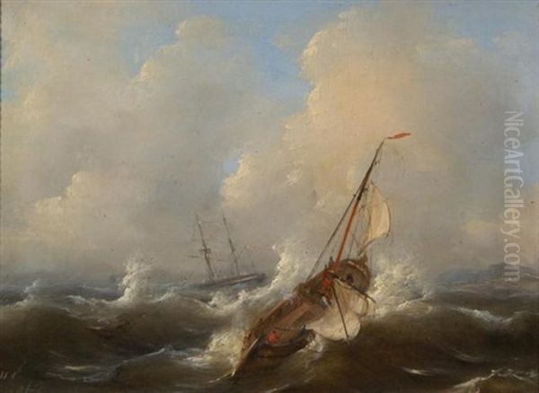 Marinescape Oil Painting by Govert Van Emmerik