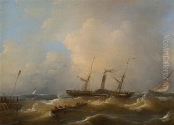 Marinescape Oil Painting by Govert Van Emmerik