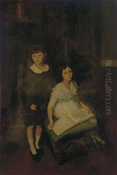 A Portrait Of Two Children by Lydia Field Emmet