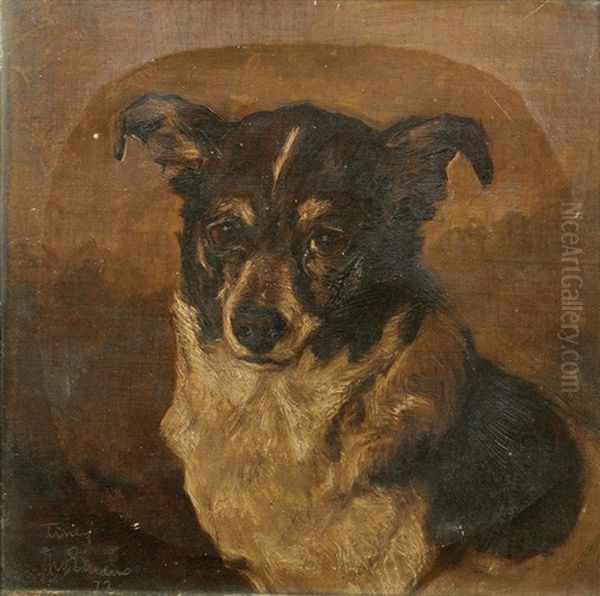 Portrait Of Tiney Oil Painting by John Emms