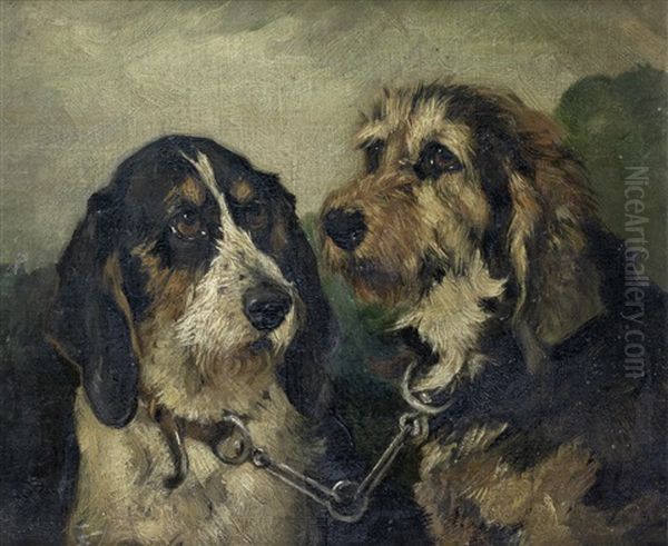 Hounds Before The Chase Oil Painting by John Emms