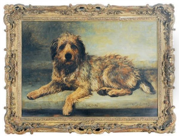 Brian, The Terrier Oil Painting by John Emms