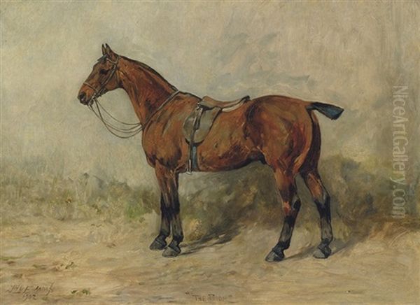 "the Prior," A Saddled Hunter Oil Painting by John Emms