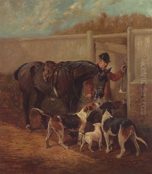 Return From The Hunt Oil Painting by John Emms