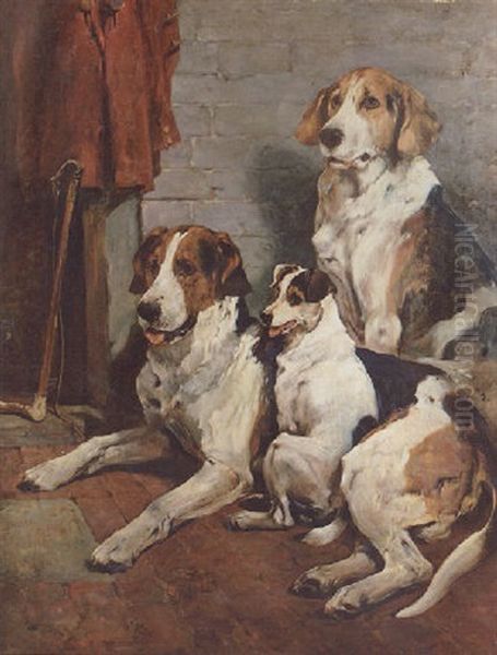 A Jack And Two Knaves Oil Painting by John Emms