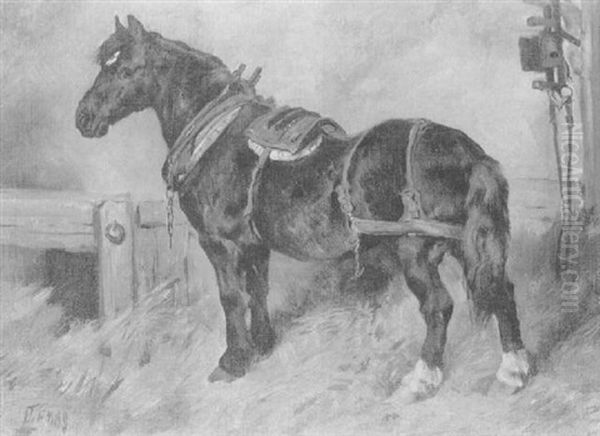 A Pony In Harness by John Emms