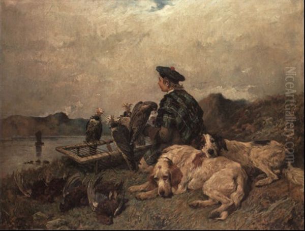 A Rest From Haymaking Oil Painting by John Emms