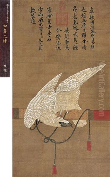 White Eagle Oil Painting by  Emperor Huizong