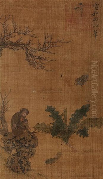 Monkey Oil Painting by  Emperor Huizong