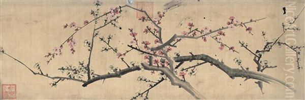 Plum Oil Painting by  Empress Dowager Cixi