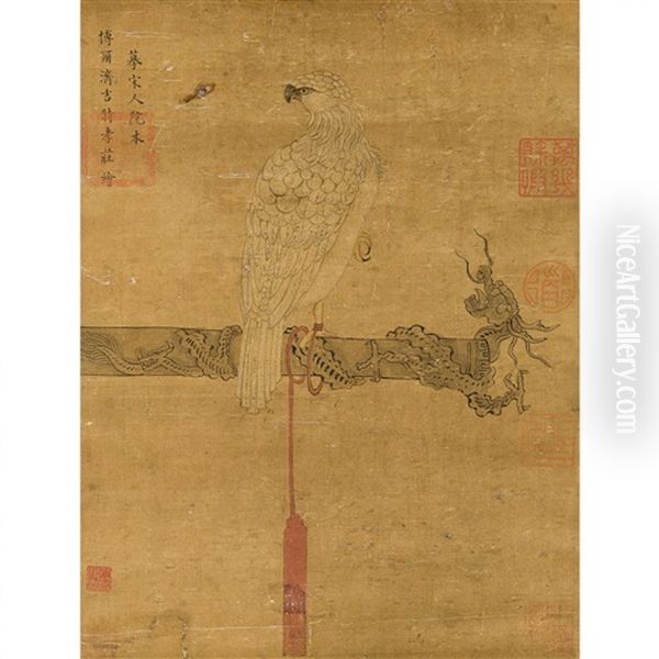 White Eagle Oil Painting by  Empress Dowager Xiaozhuang