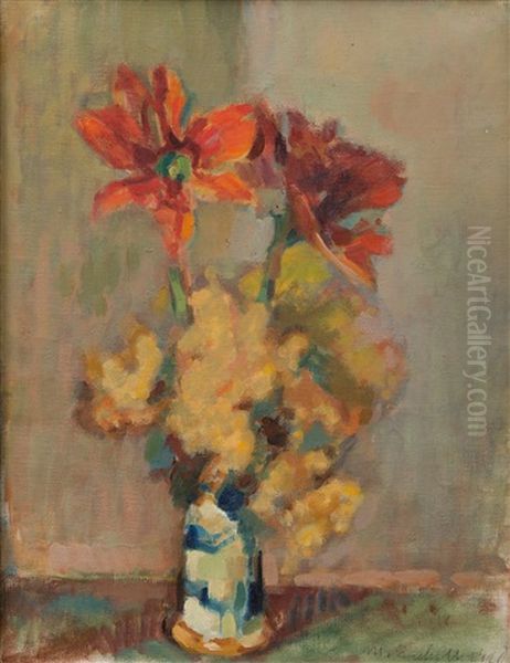 Flowers In A Vase by Magnus Enckell