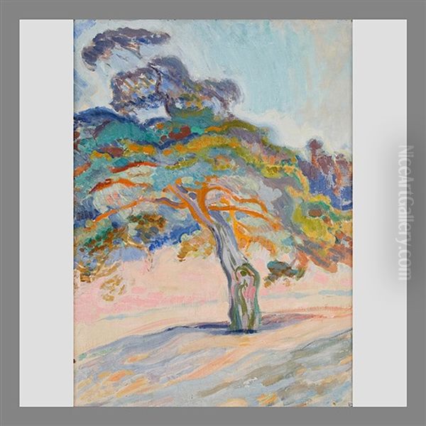 Gnarled Pine Oil Painting by Magnus Enckell