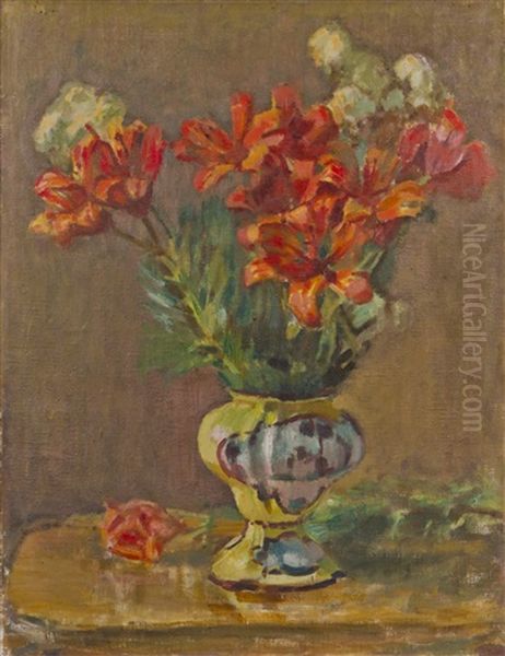 Flowers Oil Painting by Magnus Enckell