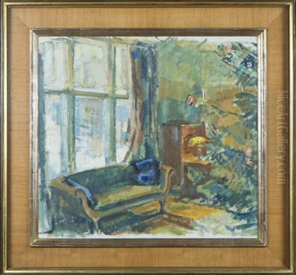 Home In Kilo At Christmas Oil Painting by Magnus Enckell