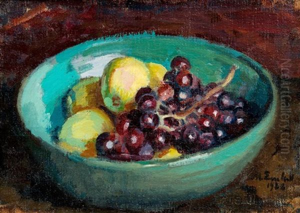 Still Life With Fruit Oil Painting by Magnus Enckell