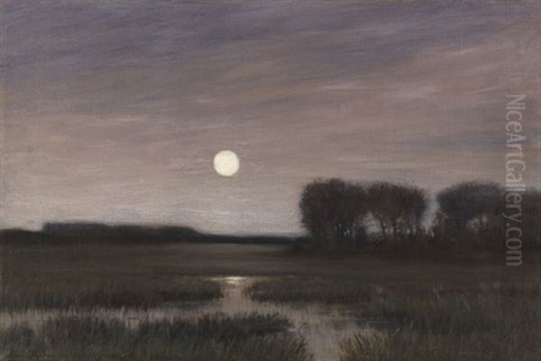 Mondaufgang Oil Painting by Hans am Ende