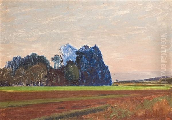 Blaue Stunde In Den Feldern Oil Painting by Hans am Ende