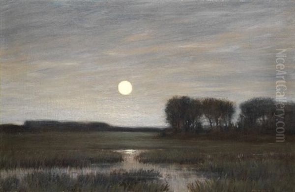 Landschaft Im Mondschein Oil Painting by Hans am Ende