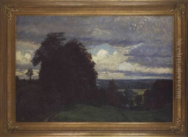 Blick Vom Weyerberg Or Wiesenthal Oil Painting by Hans am Ende