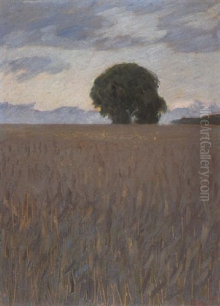 Baum In Den Feldern Oil Painting by Hans am Ende