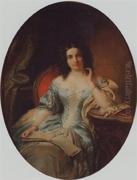 Portrait Of A Lady Oil Painting by Edouard Ender