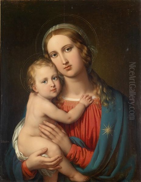 Madonna Mit Kind Oil Painting by Johann Nepomuk Ender